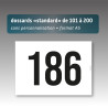 Dossards de 100 à 200 - A5 sans personnalisation - impression noire